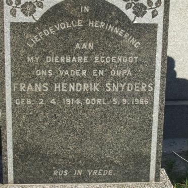 SNYDERS Frans Hendrik 1914-1966
