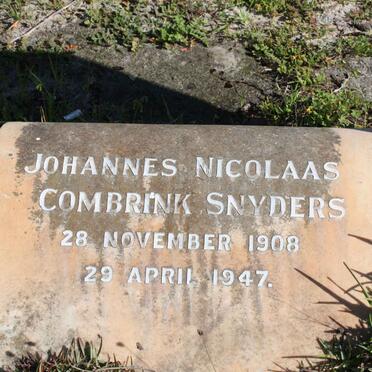 SNYDERS Johannes Nicolaas Combrink 1908-1947