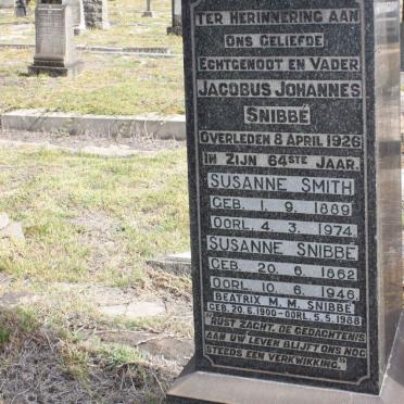 SNIBBE Jacobus Johannes -1926