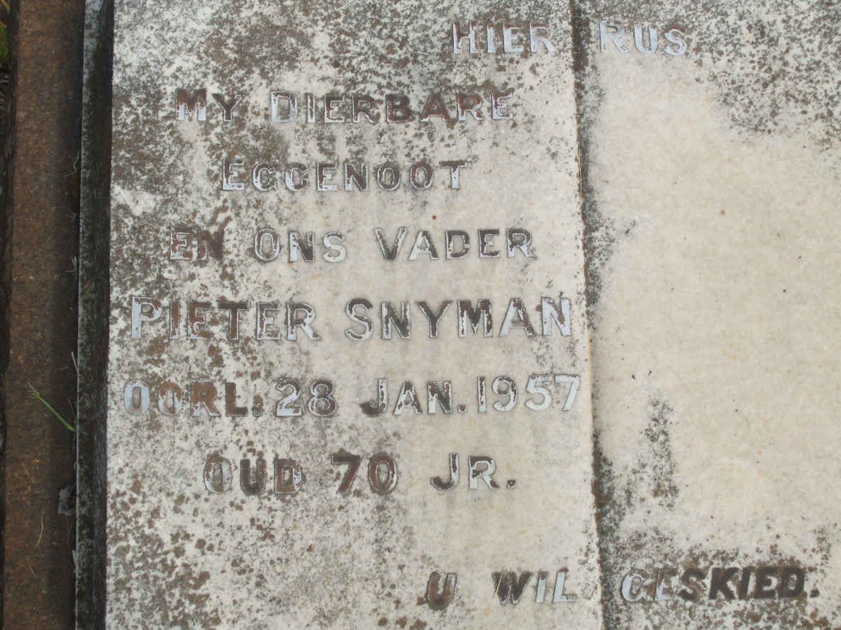 SNYMAN Pieter -1957