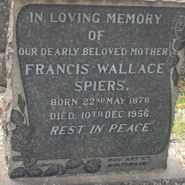 SPIERS Fancis Wallace 1878-1956