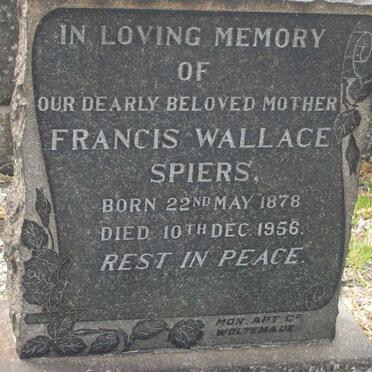 SPIERS Fancis Wallace 1878-1956