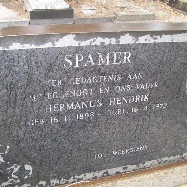 SPAMER Hermanus Hendrik 1898-1972