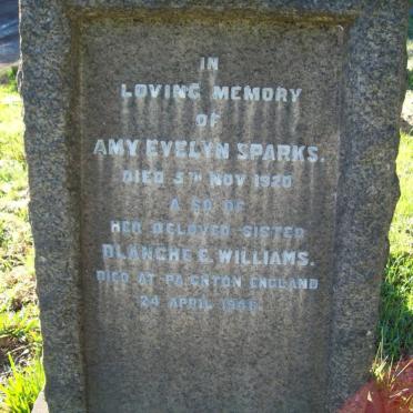SPARKS Amy Evelyn -1920 :: WILLIAMS Blanche E. -1946