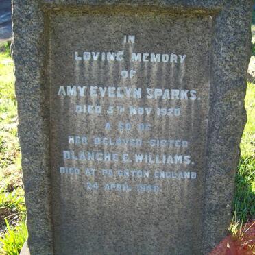 SPARKS Amy Evelyn -1920 :: WILLIAMS Blanche E. -1946