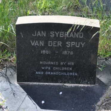 SPUY Jan Sybrand, van der 1901-1976