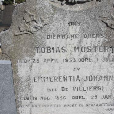 SPUY Tobias Mostert, van der 1853-1913 &amp; Emmerentia Johanna DE VILLIERS 1856-1945 :: VAN DER SPUY Tobias Mostert -1962 