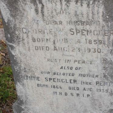 SPENGLER George W. 1859-1930 &amp; Emmie PENTZ  1866-1939