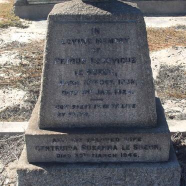 SUEUR Petrus Ludovicus, le 1856-1920 &amp; Gertruida Susanna -1946 :: LE SUEUR Max 1930-2009