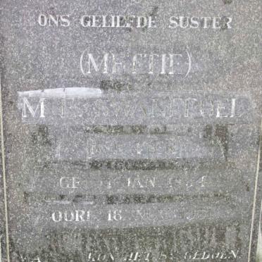 SWANEPOEL M.E. nee TIER 1874-1951