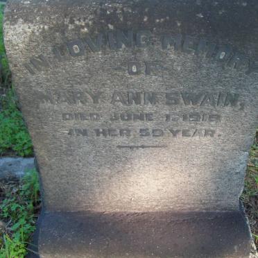 SWAIN Mary Ann -1918