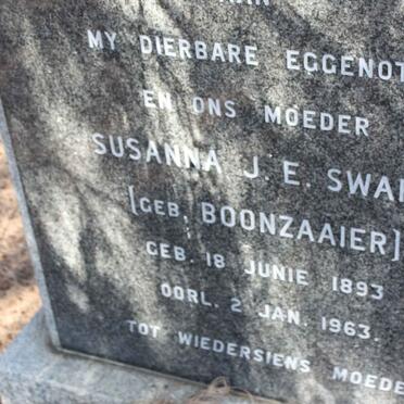 SWART Susanna J.E. nee BOONZAAIER 1893-1963