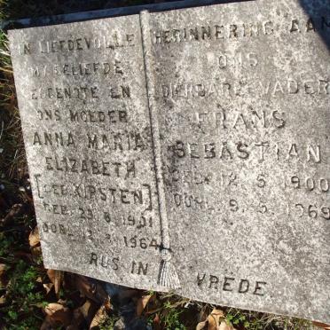 SWANDT Frans Sebastian 1900-1969, de &amp; Anna Maria Elizabeth KIRSTEN 1901-1964