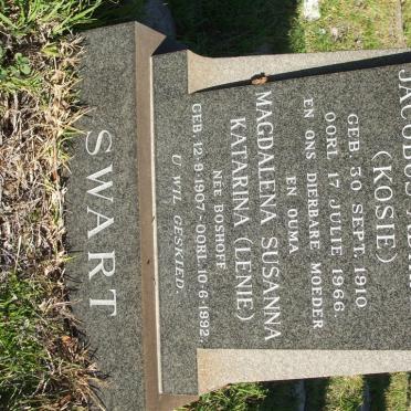 SWART Jacobus Adriaan 1910-1966 &amp; Magdalena Susanna Katarina BOSHOFF 1907-1992