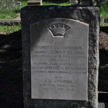 SWEMMER Justus H. 1856-1939 &amp; Hubertha V.D. SPUY -1928