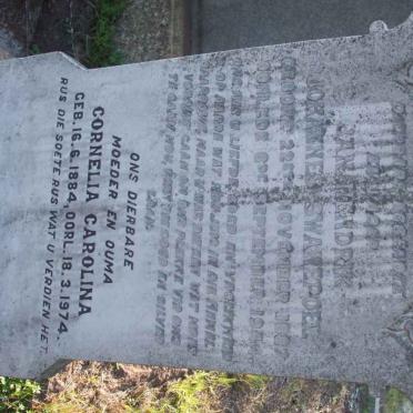 SWANEPOEL Jan Hendrik Johannes 1887-1944 &amp; Cornelia Carolina 1884-1974