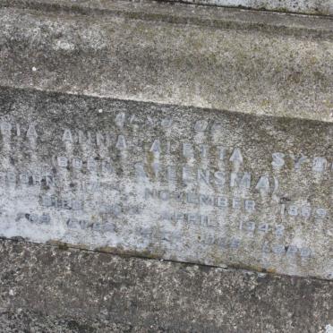 SYDOW Maria Anna Aletta nee STEENSMA 1869-1942