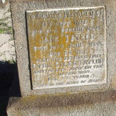 TAYLOR Cyril Giles -1937 &amp; Jane -1935