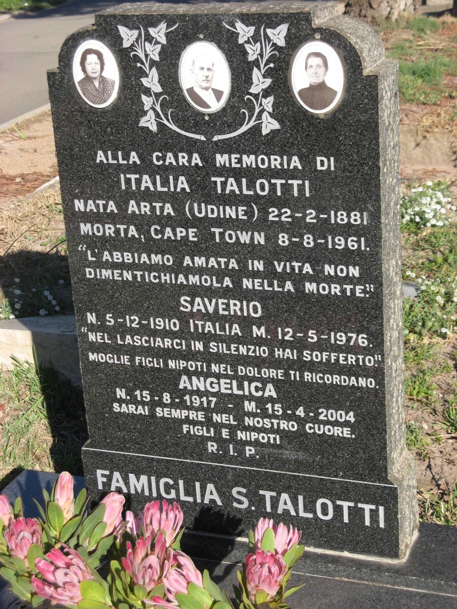 TALOTTI Italia 1881-1961 :: TALOTTI Saverio 1910-1976 &amp; Angelica 1917-2004