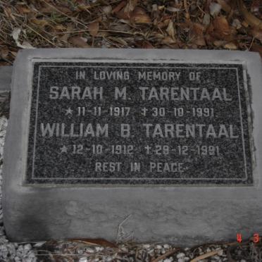 TARENTAAL William B. 1912-1991 &amp; Sarah M. 1917-1991
