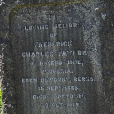 TAYLOR Frederick Charles 1883-1919