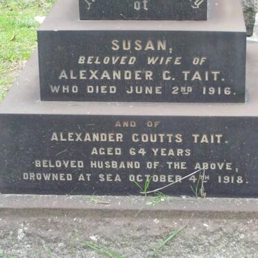 TAIT Alexander Coutts -1918 &amp; Susan -1916