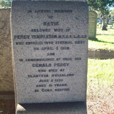 TEMPLETON Katie -1950 :: TEMPLETON Gerald Percy -1929