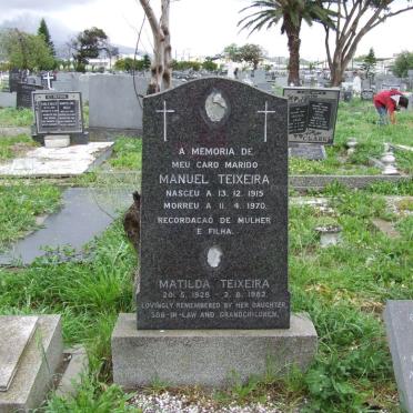 TEIXEIRA Manuel 1915-1970 &amp; Matilda 1928-1982