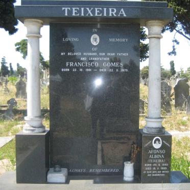 TEIXEIRA Francisco Gomes 1901-1975 :: ALBINA Afonso nee TEIXEIRA 1940-1999