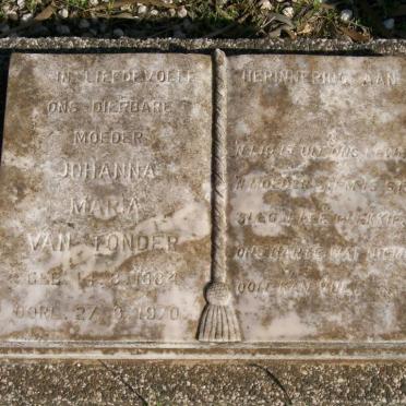 TONDER Johanna Maria, van 1884-1970