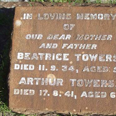 TOWERS Arthur -1941 &amp; Beatrice -1934