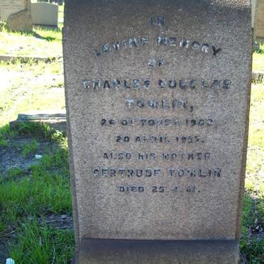 TOMLIN Charles Douglas 1900-19?? &amp; Gertrude -1961