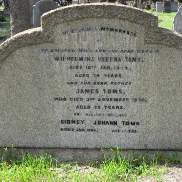 TOMS James -1936 &amp; Wilhelmina Helena -1934 :: TOMS Sidney Johann -1964