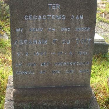 TOIT Abraham F., du 1937-1961