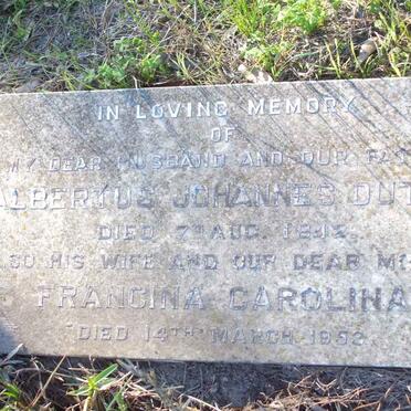 TOIT Albertus Johannes, du  -1942 &amp; Francina Carolina  -1952