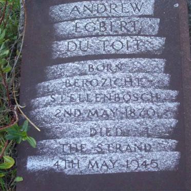 TOIT Andrew Egbert, du 1870-1945