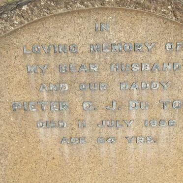 TOIT Pieter C.J., du  -1956