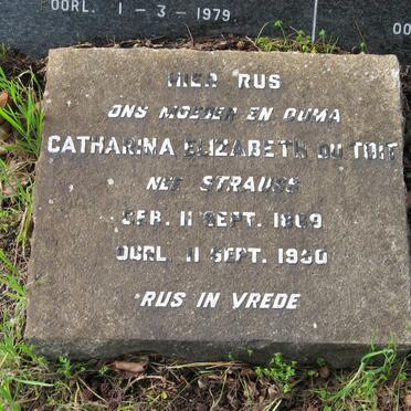 TOIT Catharina Elizabeth, du nee STRAUSS 1869-1950