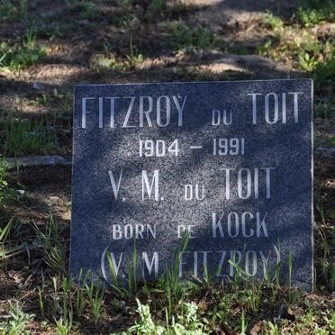 TOIT Fitzroy, du 1904-1991 &amp; V.M. DE KOCK