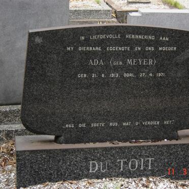TOIT Ada, du nee MEYER 1913-1971