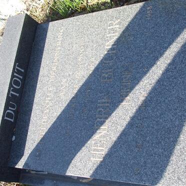 TOIT Hendrik Buchner, du 1932-1988