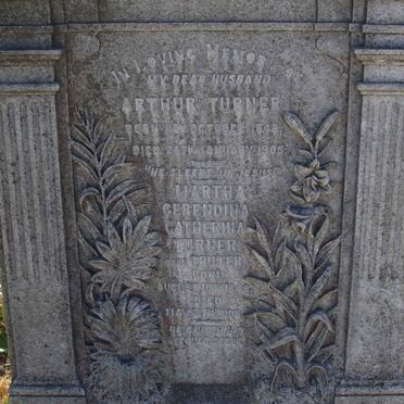 TURNER Arthur 1848-1905 &amp; Martha Gerendina TRUTER 1848-1908