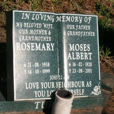 TUR?? Moses Albert 1928-2001 &amp; Rosemary 1938-1999