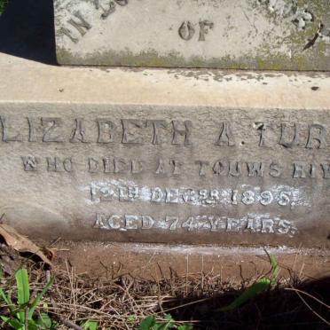 TURNER Elizabeth A.  -1895 