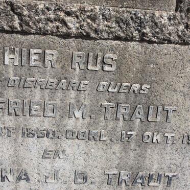 TRAUT Gottfried M. 1850-1916 &amp; Johanna J.D. SPOHR 1856-1946