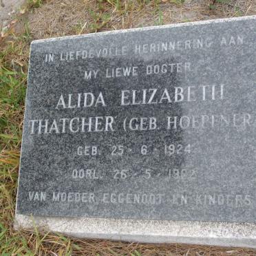 THATCHER Alida Elizabeth nee HOEPFNER 1924-1962
