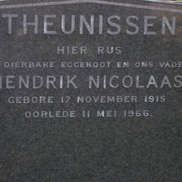THEUNISSEN Hendrik Nicolaas 1915-1966