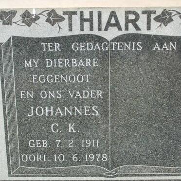 THIART Johannes C.K. 1911-1978