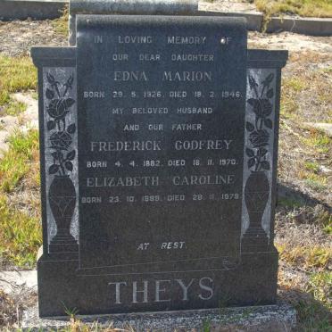 THEYS Frederick Godfrey 1882-1970 &amp; Elizabeth Caroline 1889-1979 :: THEYS Edna Marion 1926-1946