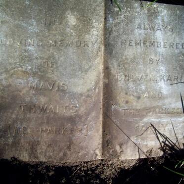 THWAITS Mavis nee PARKER